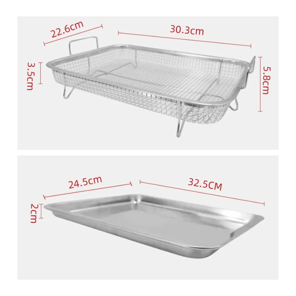 Sample Oil Frying Baking Pan Grill Crispy Mesh