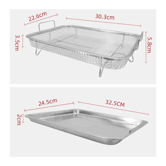 Sample Oil Frying Baking Pan Grill Crispy Mesh