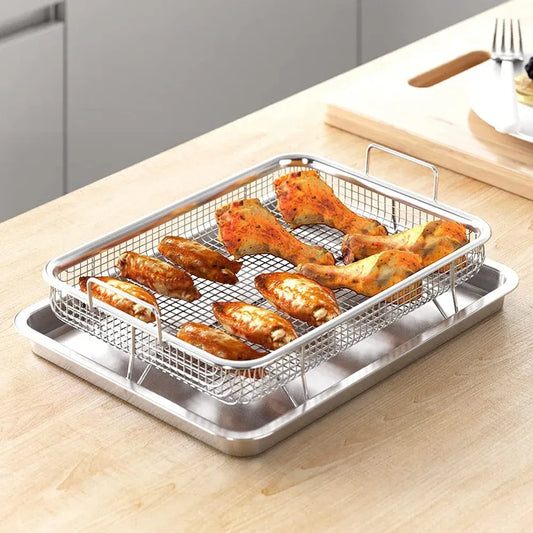 Sample Oil Frying Baking Pan Grill Crispy Mesh