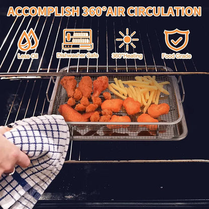 Sample Oil Frying Baking Pan Grill Crispy Mesh